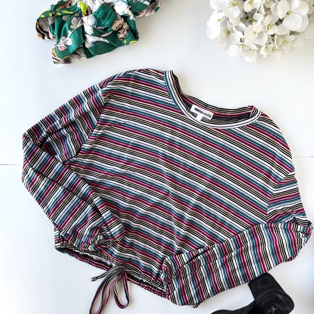 3/$20 Multi color striped‎ crop top